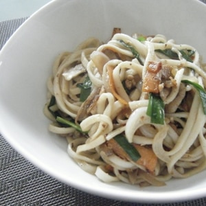 塩麹で焼きうどん